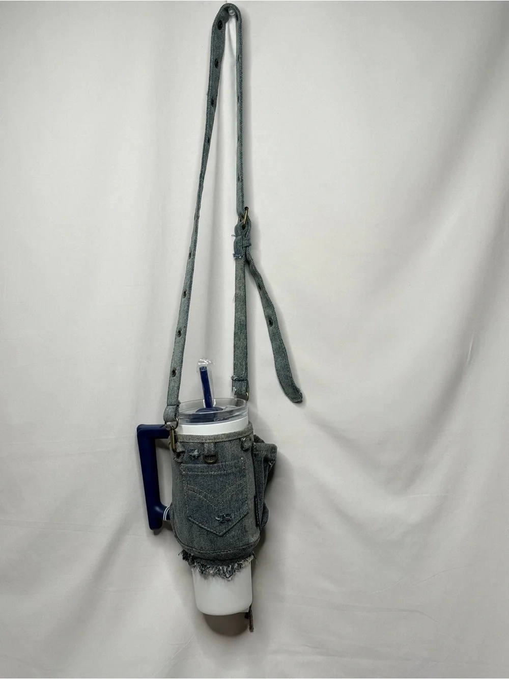 RARE Starbucks Retro Denim Collection 40oz Tumbler with Multifunctional Pouch